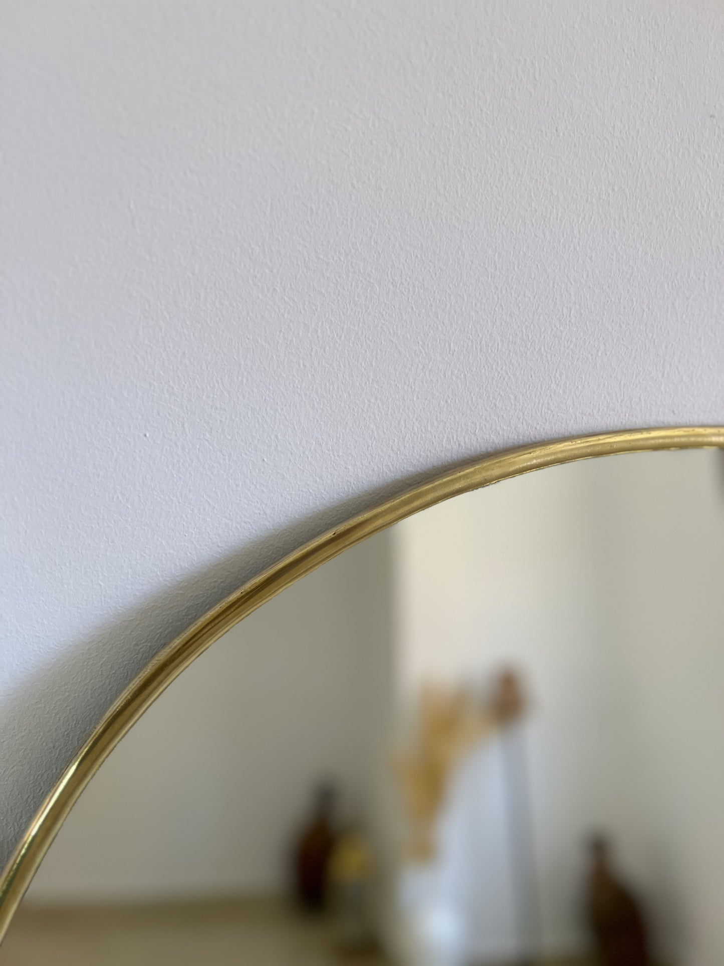 Asymmetrical Brass Mirror, Irregular Brass Mirror