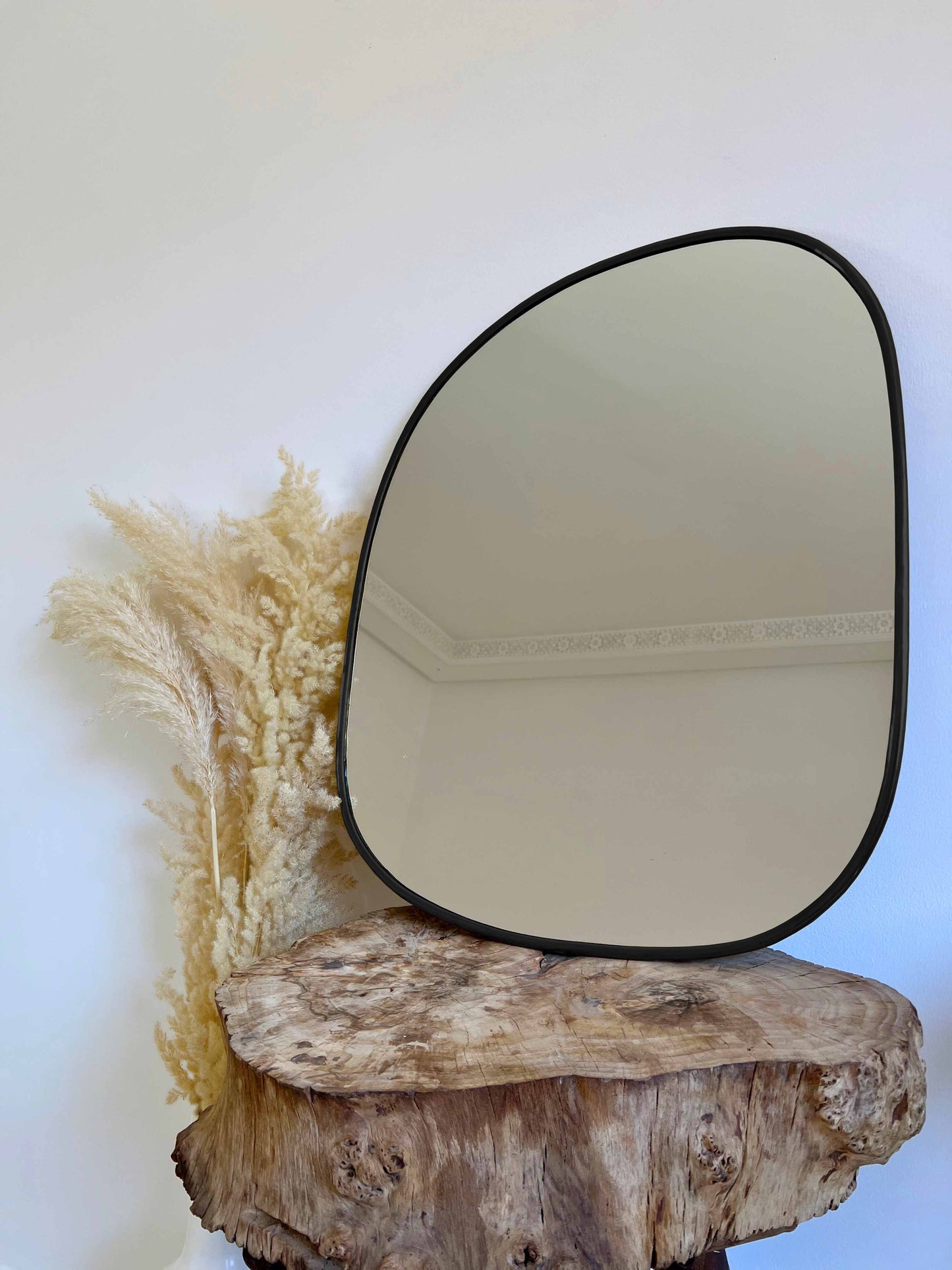 Asymmetrical Brass Mirror, Irregular Brass Mirror