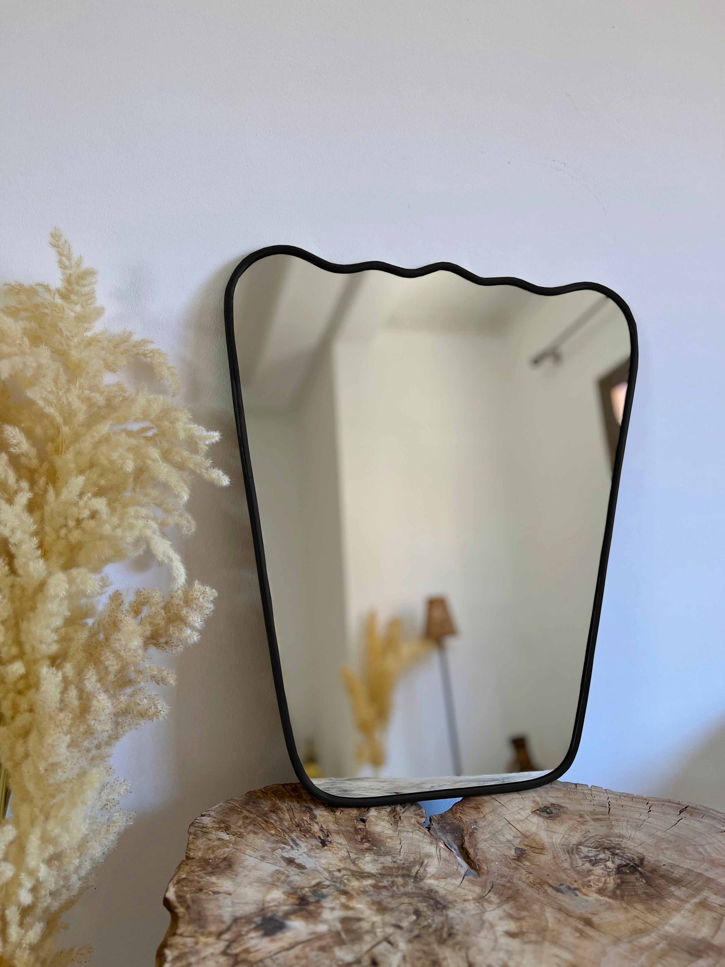 Italian Wavy Mirror - Wall Brass Mirror