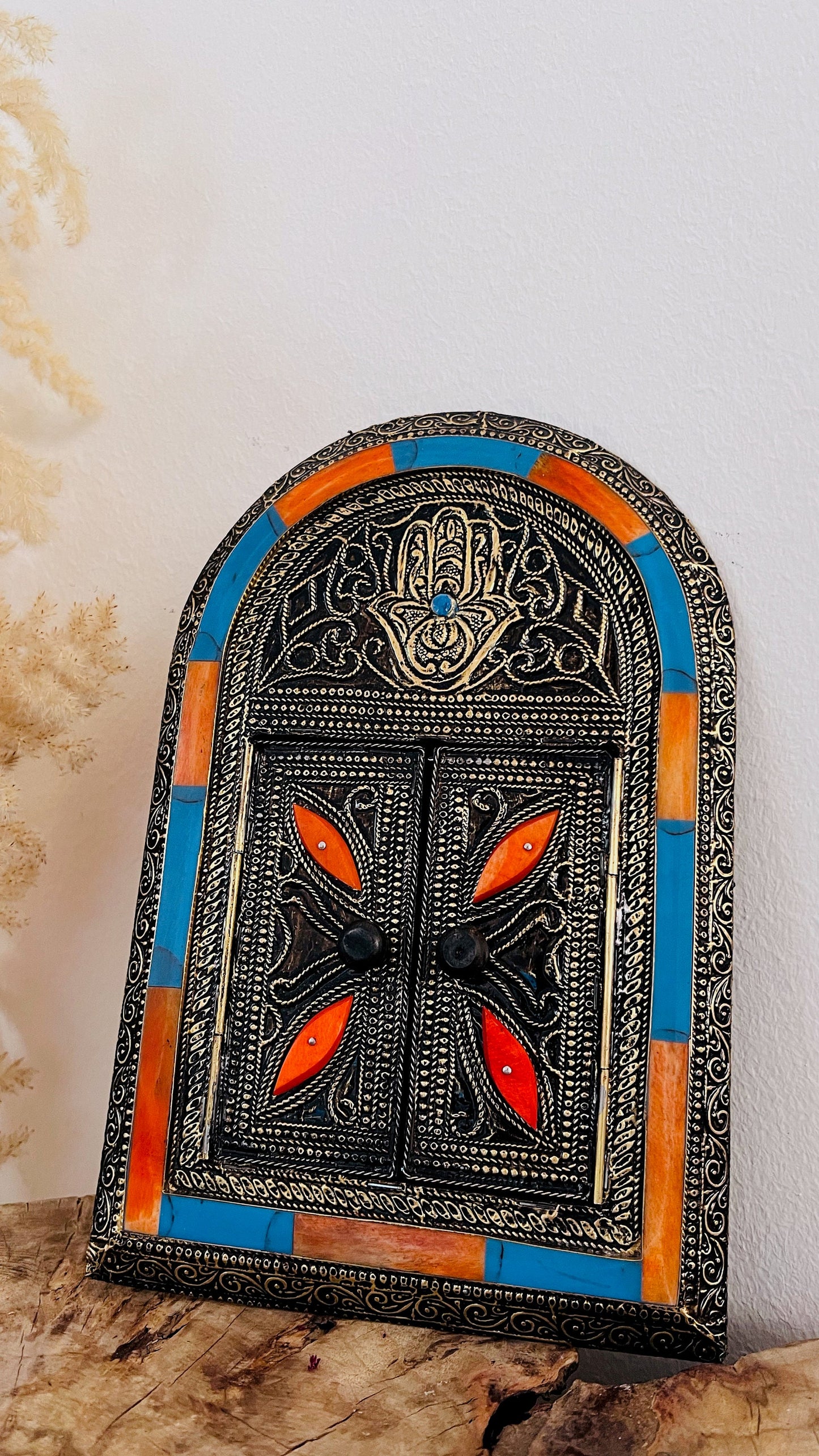 Moroccan Bone Inlay Mirror - Handmade Home Decor for Xmas Gifts