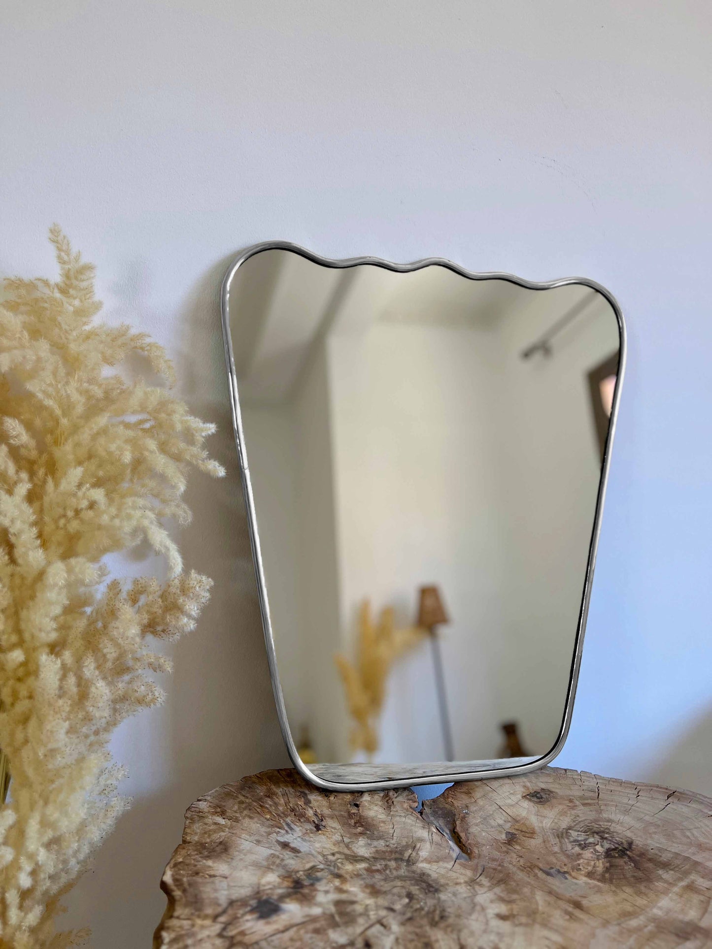 Italian Wavy Mirror - Wall Brass Mirror