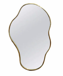 gold brass frame asymmetrical mirror