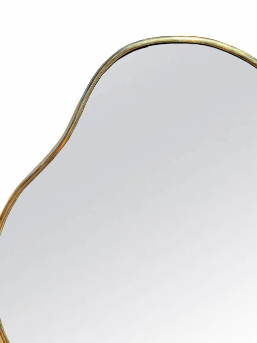 gold brass frame asymmetrical mirror