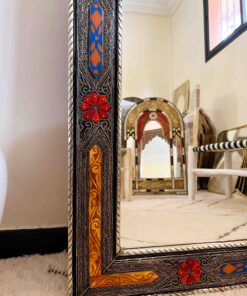 Moroccan Floor Mirror, Large Mirror, Wall Mirror, Big Mirror, Handmade Mirror, Vintage Mirror, Bone Mirror Decor, Bedroom Mirror 59