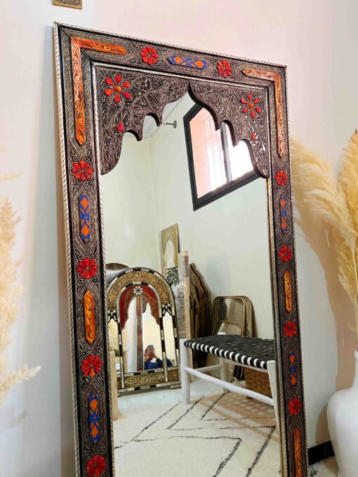 Moroccan Floor Mirror, Large Mirror, Wall Mirror, Big Mirror, Handmade Mirror, Vintage Mirror, Bone Mirror Decor, Bedroom Mirror 59", 47, 39,