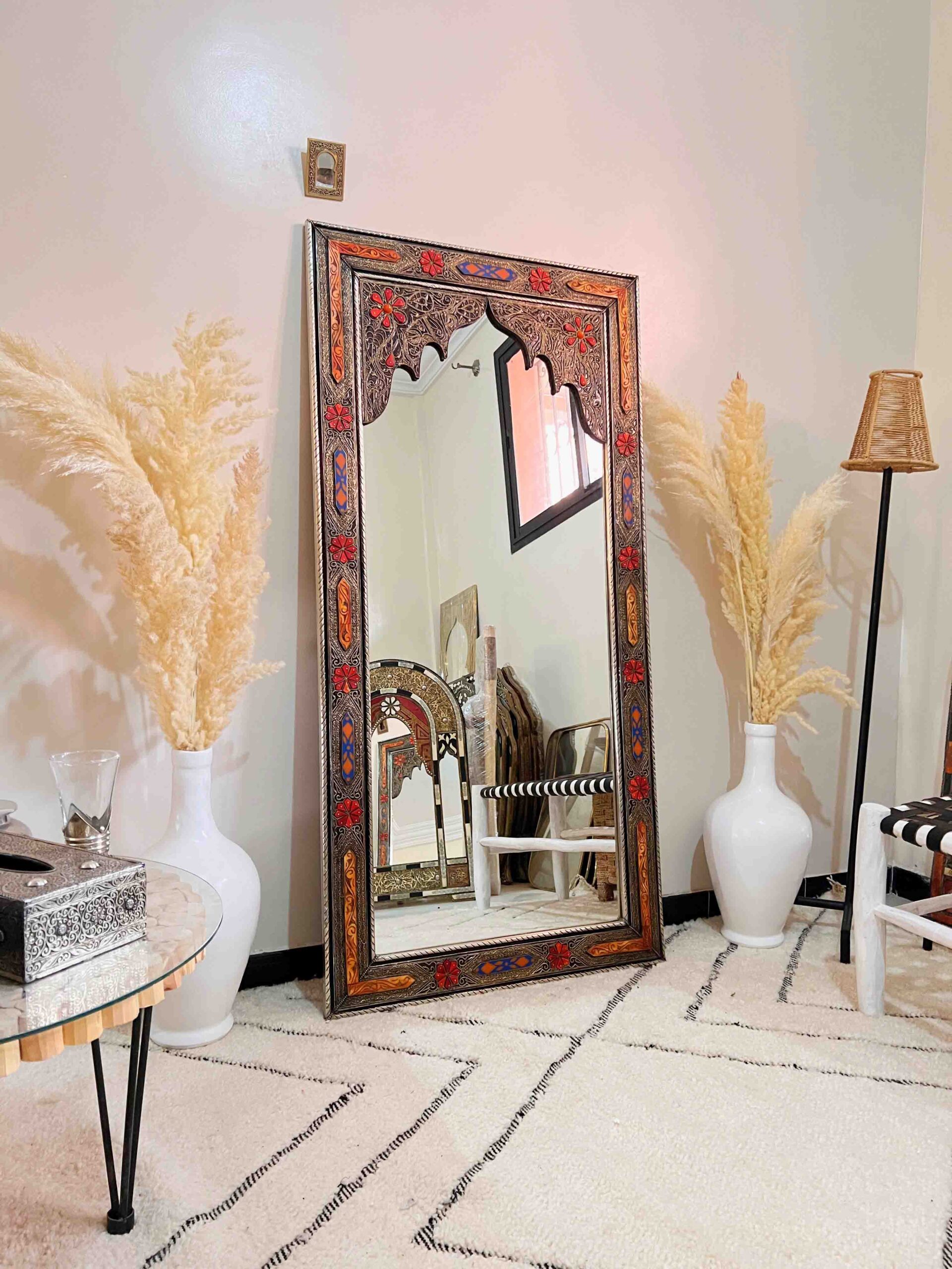 Moroccan Vintage Large Floor Mirror