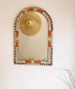 Vintage Bone Moroccan Mirror, Arch Mirror, Wall Mirror Decor, Handmade Mirror, Large Mirror, Floor Mirror, Antique Mirror