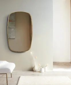 OBLONG WALL MIRROR , brass mirror