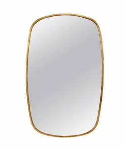 antiqued brass mirror