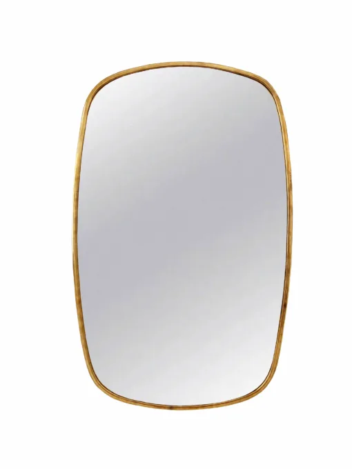 antiqued brass mirror