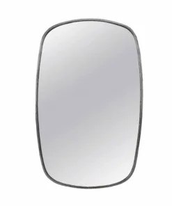 silver Brass Mirror - Oblong Wall Mirror