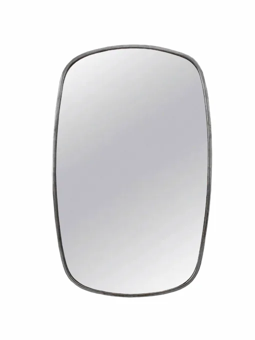 silver Brass Mirror - Oblong Wall Mirror