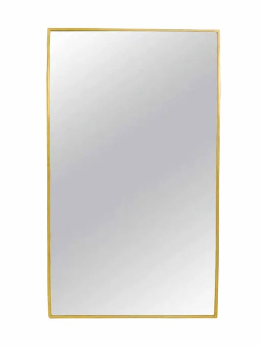 Rectangular Brass Mirror , Gold Wall Mirror