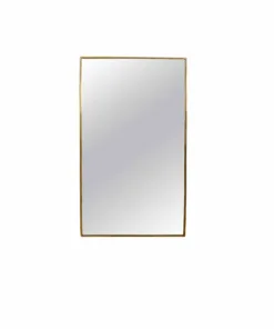 Rectangular Brass Mirror , Gold Wall Mirror